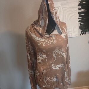 Juicy Couture Brown and White Swirl Hoodie